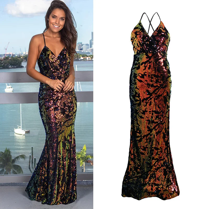 Новый Для женщин сексуальное красное платье платья на бретельках с v образным