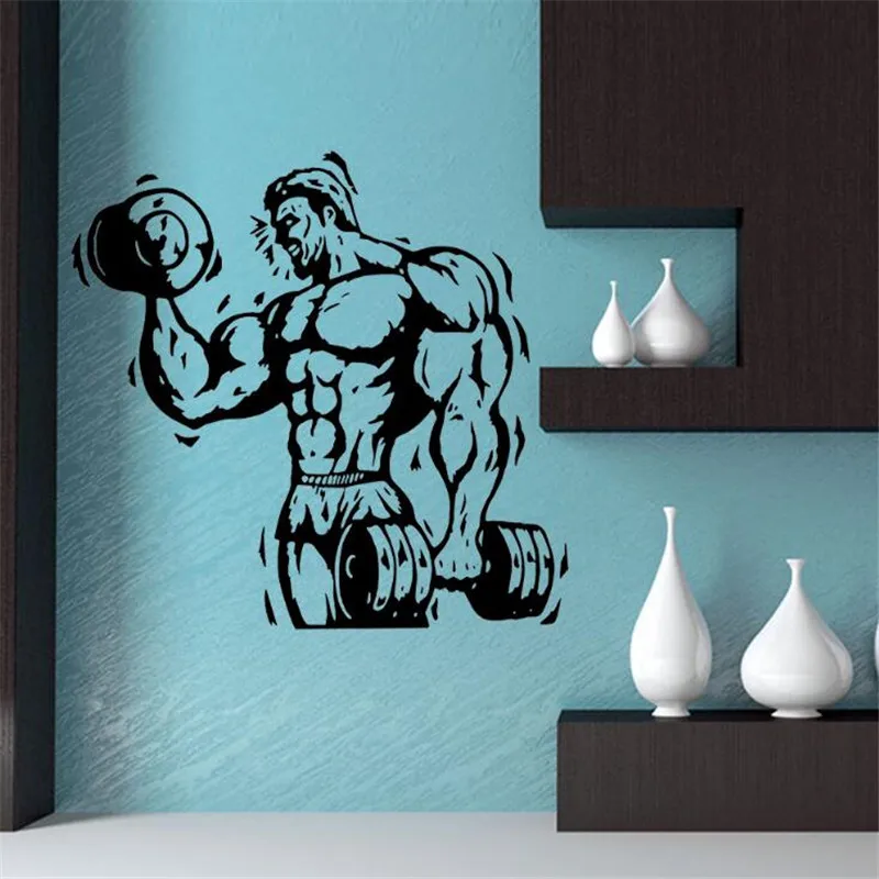 IDFIAF настенные наклейки на тему спорта для тренажерного зала мускулистый человек
