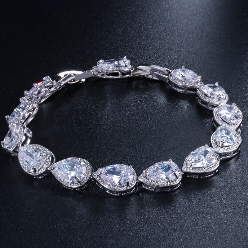 Pera высокое качество AAA + розовое золото цвет большая капля воды форма кубического