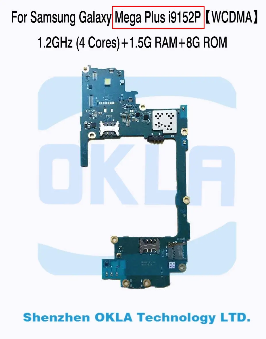 1 шт. для Samsung Galaxy Mega Plus GT i9152P 5 ГБ ОЗУ 8 Гб ПЗУ WCDMA Материнская плата замена б/у