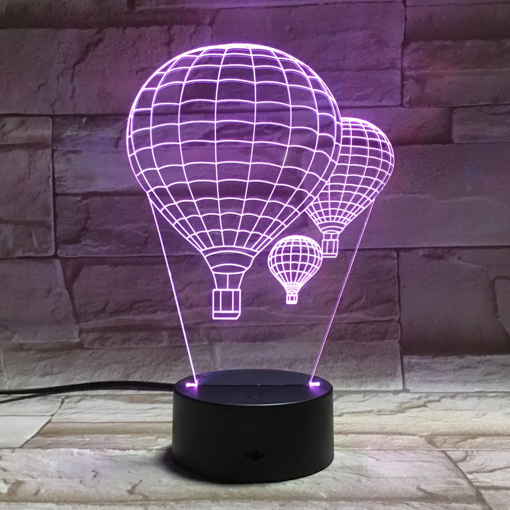 3D Светодиодная настольная лампа с воздушным шаром креативный ночсветильник