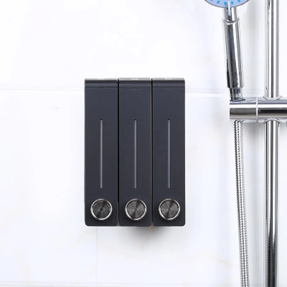 black-3 305 мл SD-320 дозаторы жидкого мыла для ванной шампунь дозатор мыла для рук общий давление настенный умывальник для ванной комнаты кухня - Цвет: black-3