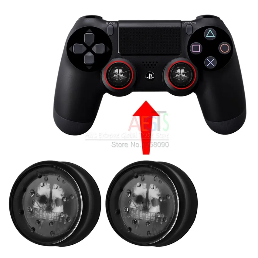 Желе PROCAP для Dualshock 4 PS4 контроллер Череп Призрак Thumb Stick ручка Защитная крышка кнопки в розницу посылка