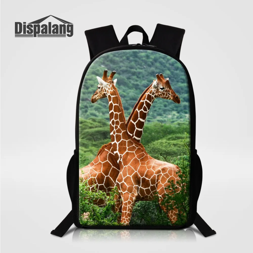 

Dispalang Animal Giraffe Print Children's Backpack 16'' Large School Bags For Student Bookbag Girl Schoolbag Teenage Backpacks