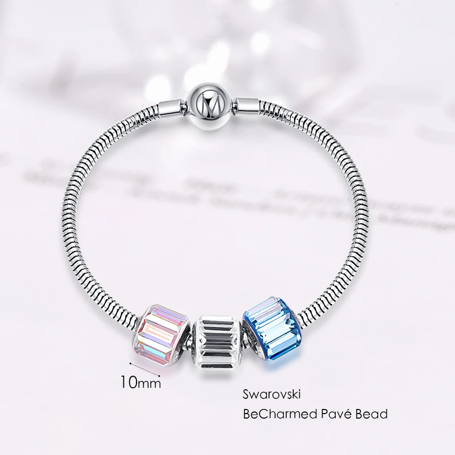 Двусторонние яркие геометрические бусины с кристаллами Сваровски