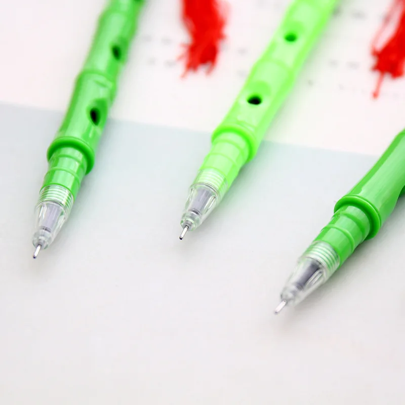 Гелевая ручка под бамбук 0 38 мм двойная заправка красивая подпись ручки на водной