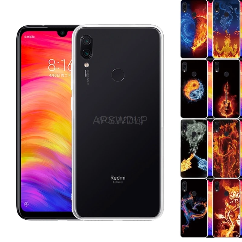 Мягкий прозрачный силиконовый чехол из ТПУ для Xiaomi Redmi Note 7 Pro против царапин на