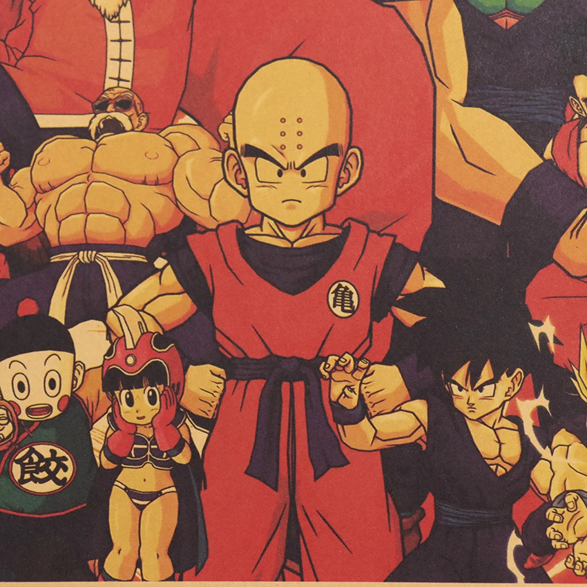 TIE LER Dragon Ball крафт-бумага Плакат Бар Кафе спальня декоративная живопись ретро картина на старой бумаге Наклейка на стену 70X22 см