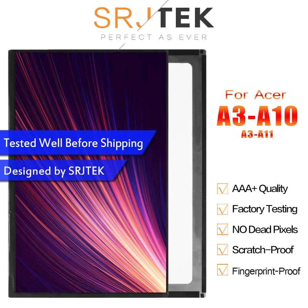 ЖК экран SRJTEK 10 1 &quotдля планшета Acer Icona Tab A3 A10 A11 сменный с панелью и матрицей|display