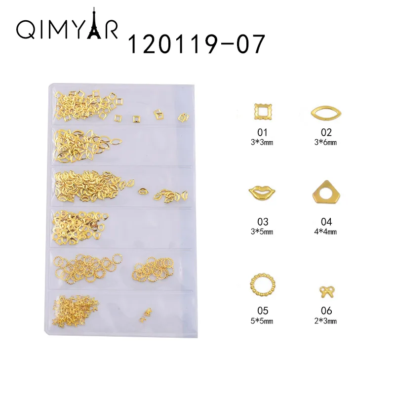 Смешанные формы японский маленький золотой серебряный полый металлический