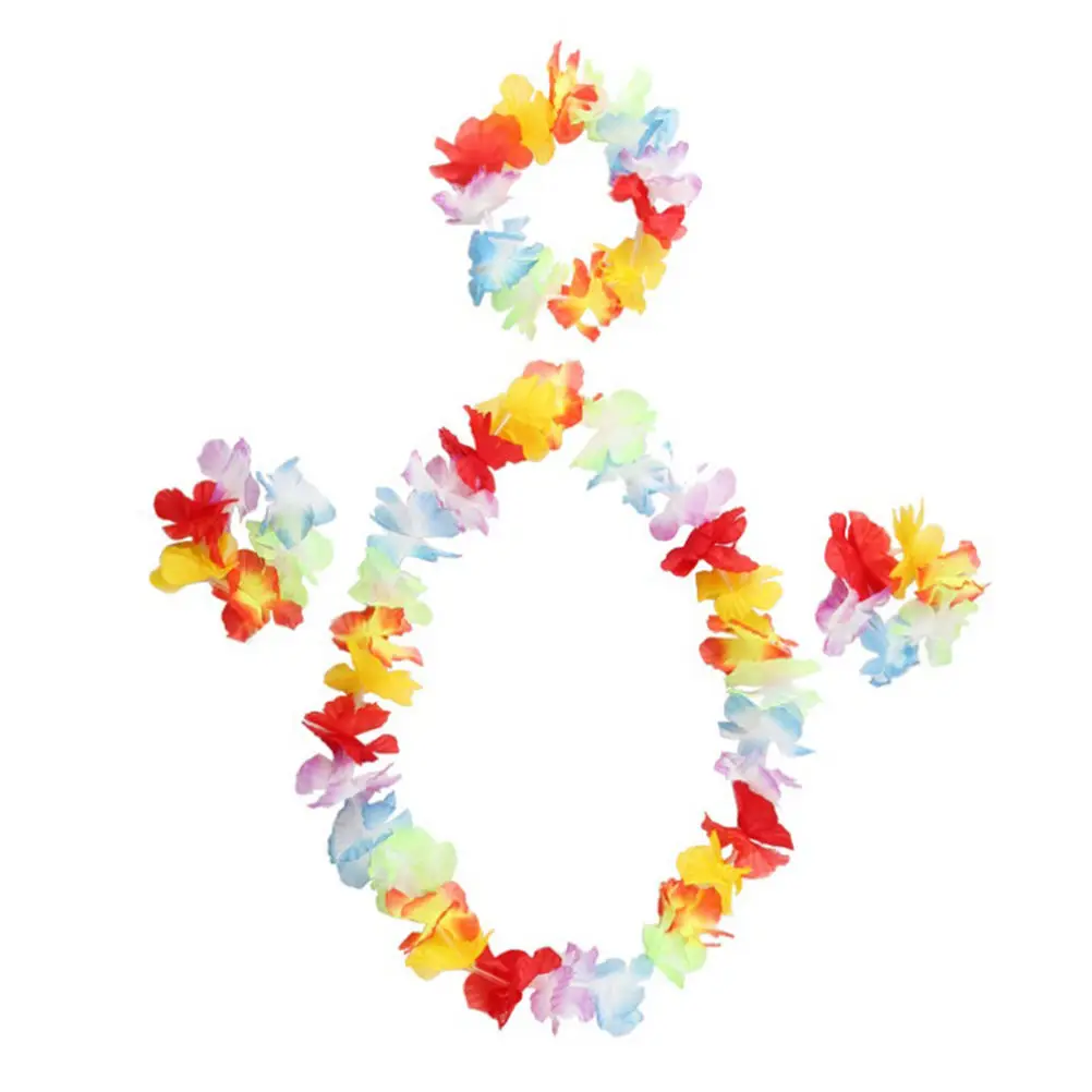 4 шт./компл. Гавайский цветок тропический хула Луау трава танцевальная голова Шея