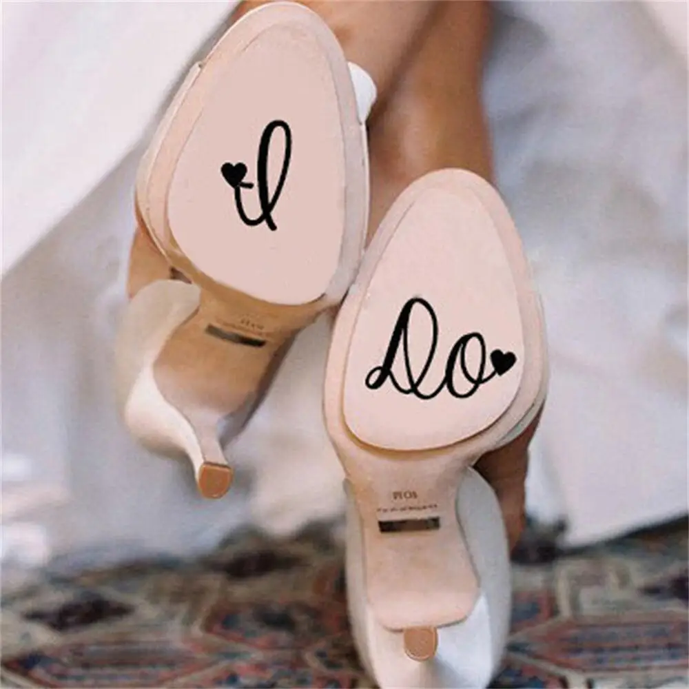 I Do Personalised Wedding Shoes Decal Vinyl Novelty Cute Stickers for Accessories wedding decor | Дом и сад