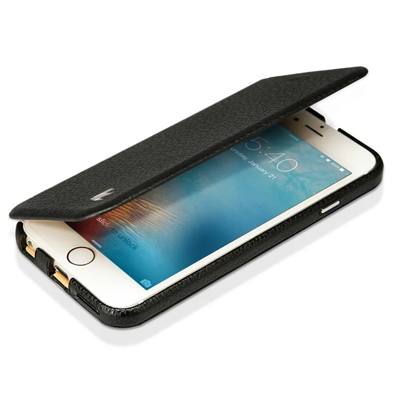Jisoncase Флип футляр Из Натуральной Кожи Мобильного Телефона Чехол Для айфон 6 6 S 4.7 дюймов Случаи Обложка для айфон 6 s