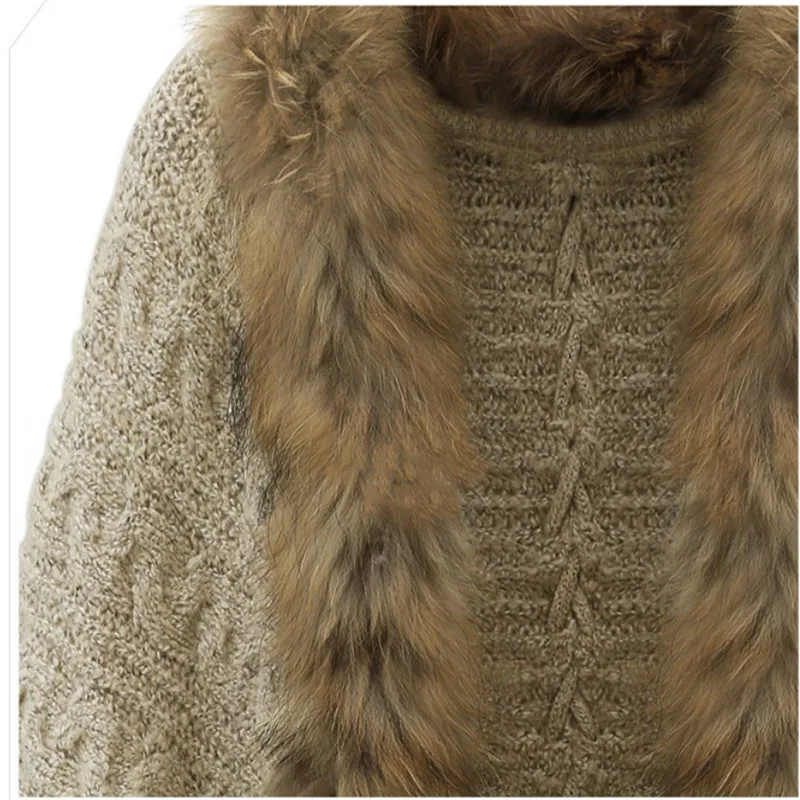 Женский кардиган свитер Осень-зима Новое поступление плотное пончо накидки