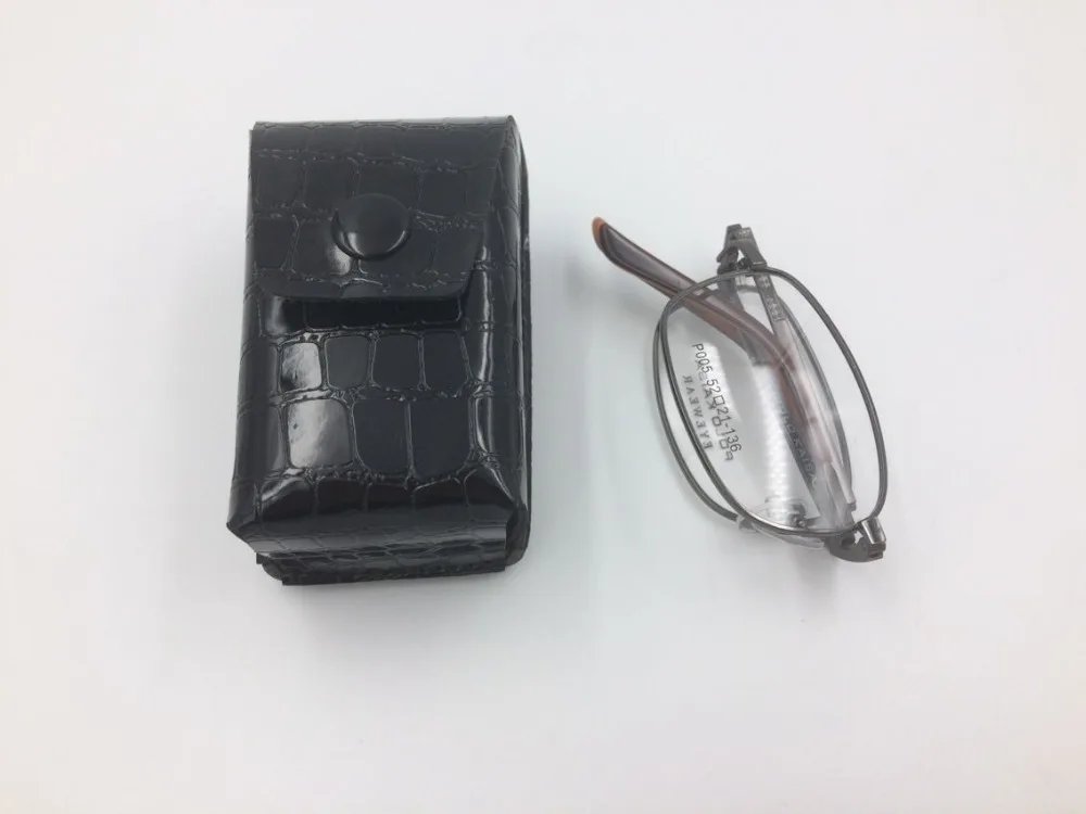 Складные очки в титановой оправе мужские Оптические по рецепту с чехлом|prescription