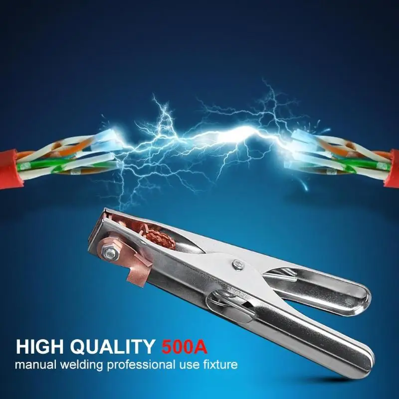 Заземляющий Кабель 500A с зажимом сварочный электрод ручной сварки стандартный