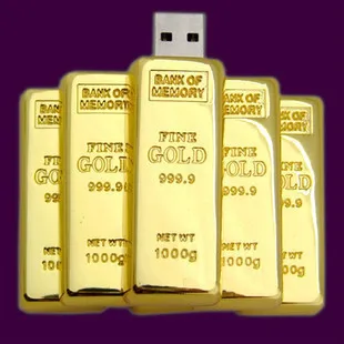 Деловые подарки Gold Bar 8 ГБ 16 32 Usb флэш накопитель 64 128 256 512 1 ТБ 2 0|flash memory stick|memory stickflash