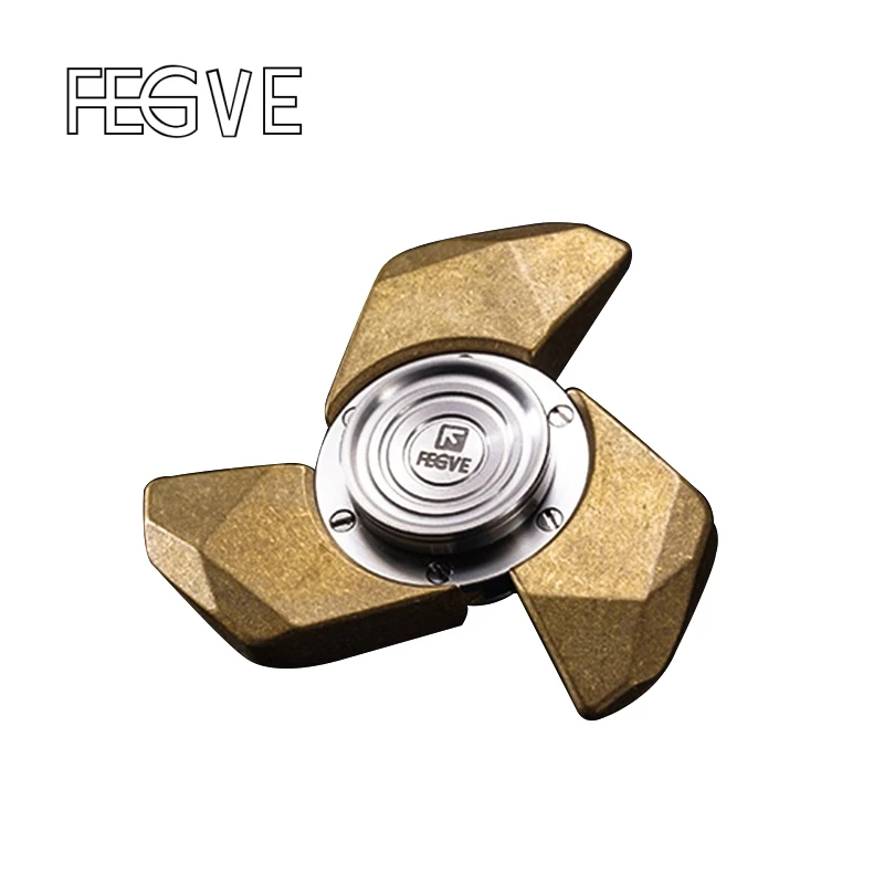 FEGVE Fidget Spinner ручной Спиннер для пальцев металлическая Чистая медь и Титан EDC DIY