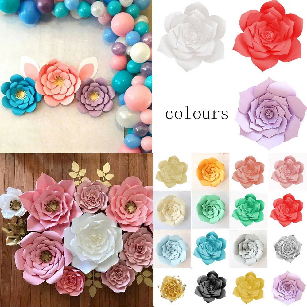 30 см бумажный цветочный фон для стены большие розы цветы DIY Декор свадебной