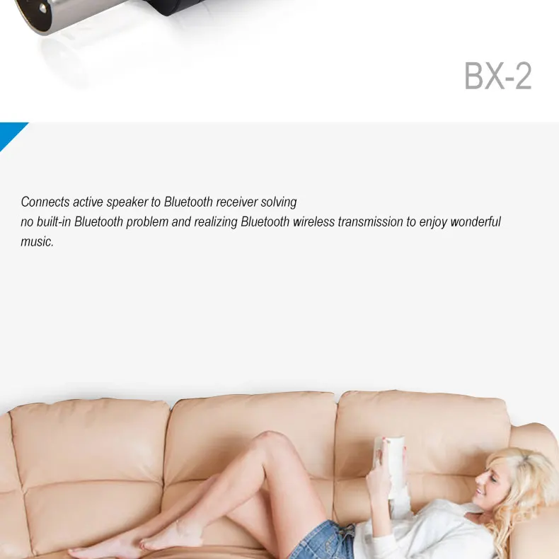 Alctron BX-2 Портативный беспроводной Bluetooth V4.0 приемник XLR интерфейс аудио усилитель конвертера аудио приемник plug and play
