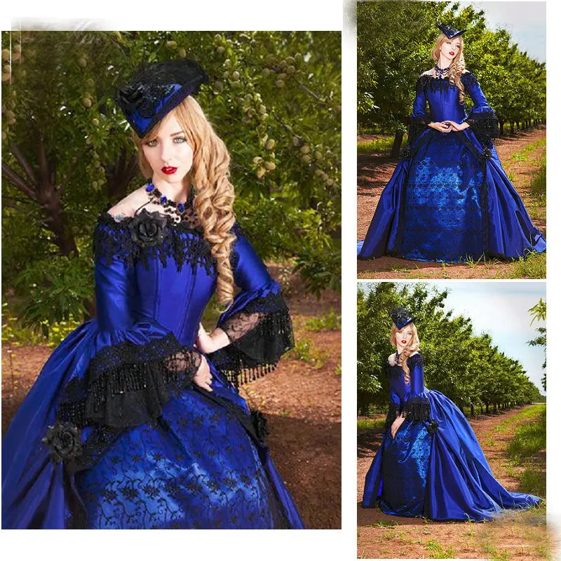 Женское свободное бальное платье на Хэллоуин винтажное в стиле Готик/Civil War Southern