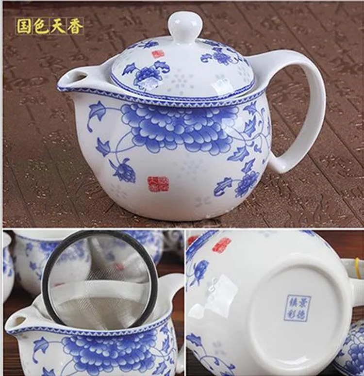 Керамический дорожный и офисный чайный набор LANHUIYA двойной горшок с ремнем