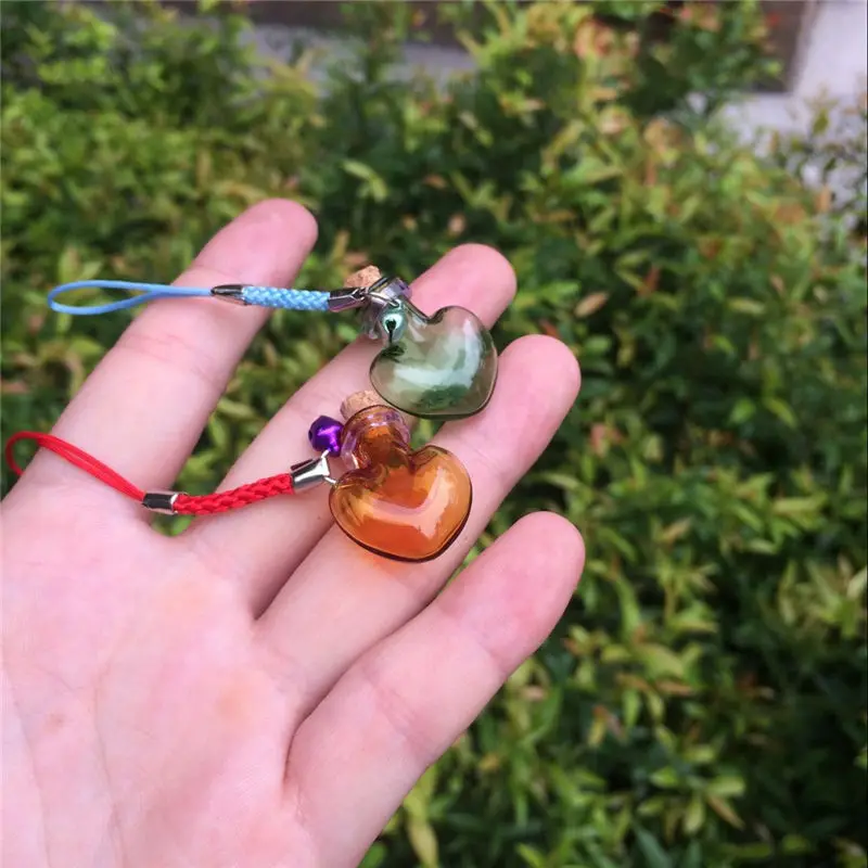 Бутылки подвески стеклянные в форме сердца мини браслеты бутылки с цепями банки