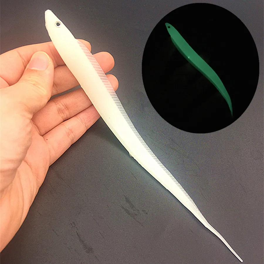 Япония большая игра мягкая Морская рыбалка Anguila приманка Shad Приманка плавать угря Мягкая приманка хвост приманка для соленой воды GrouperKanpachil приманки