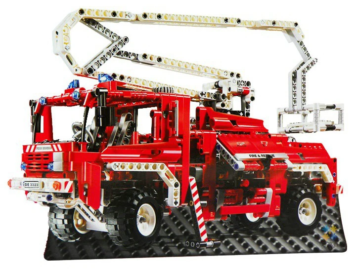 Модель Строительство комплекты Совместимость с lego city спасения пожарной машины 3D