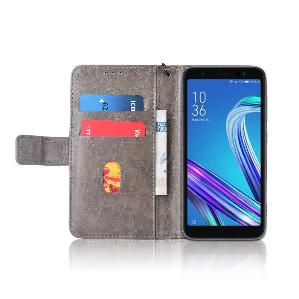 Флип-кожаный чехол для ASUS Zenfone Lite L1 G553KL G 553KL из ТПУ Fundas с цветочным принтом специальный чехол-кошелек с подставкой и ремешком