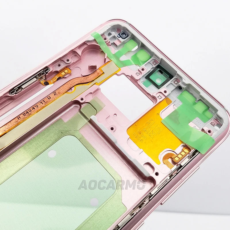 Aocarmo Средний рамки ободок Корпус Шасси с Сим лоток Слот пуговицы клей для Samsung Galaxy S8 G9500/G950U/G950A/G950V
