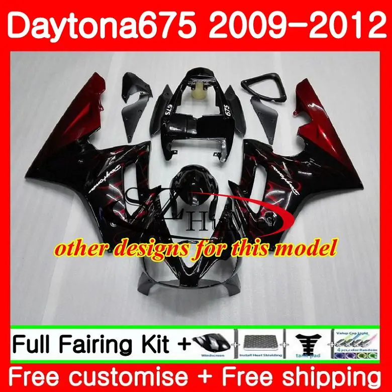 Инъекция для Triumph Daytona 675 09 10 11 12 Body 88NO.1 Daytona675 2009 2010 2011 2012 Обтекатели красного