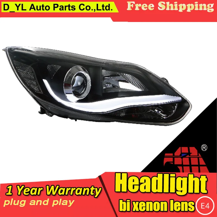 Автомобильный Стайлинг для Ford Focus фары 2012-2015 светодиодная фара налобный фонарь led