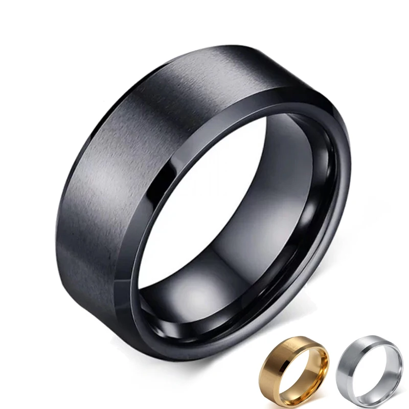 Оптовая продажа ювелирных изделий (6 шт./упак.) Кольца из титановой стали для