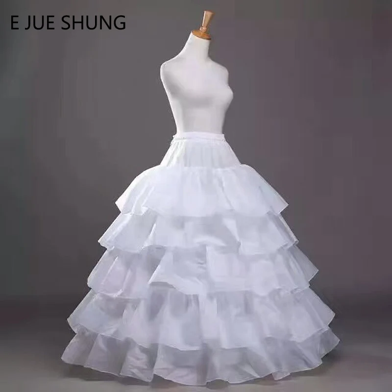 E JUE SHUNG,, 4 кольца, 5 слоев, свадебная юбка, бальное платье, кринолин, скользящая Нижняя юбка для свадебного платья, высокое качество