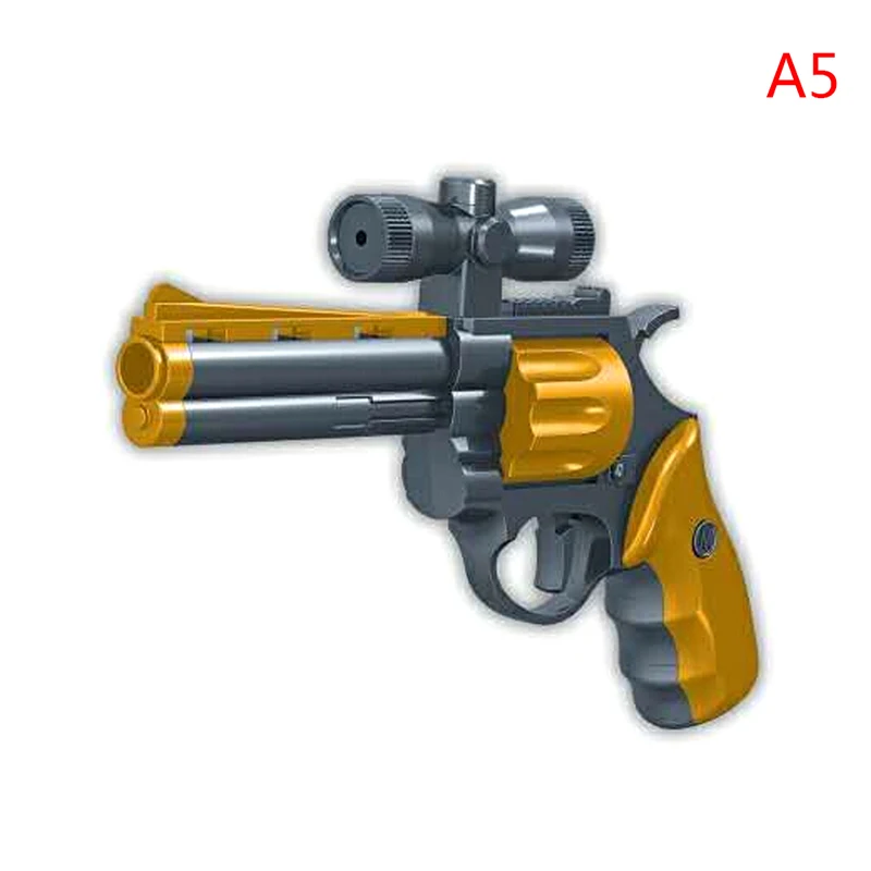 A5 43 шт. DIY строительные блоки игрушки оружие пустыня Орел и Беретта револьвер wtih пуля пластиковый пистолет Модель для детей мальчиков - Цвет: A5