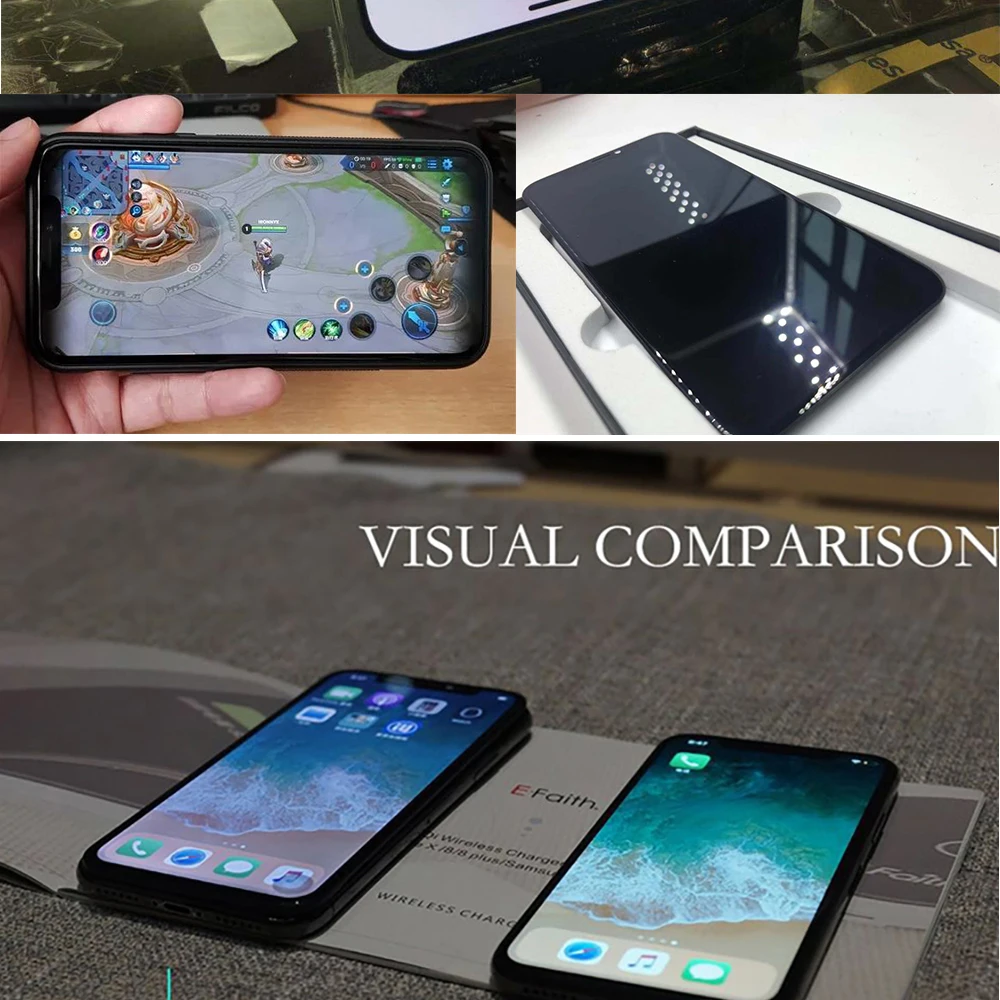 EFaith 2 шт./лот OEM GX AMOLED качество lcd или дисплей для iPhone X OLED кодирующий преобразователь сенсорного экрана в сборе DHL