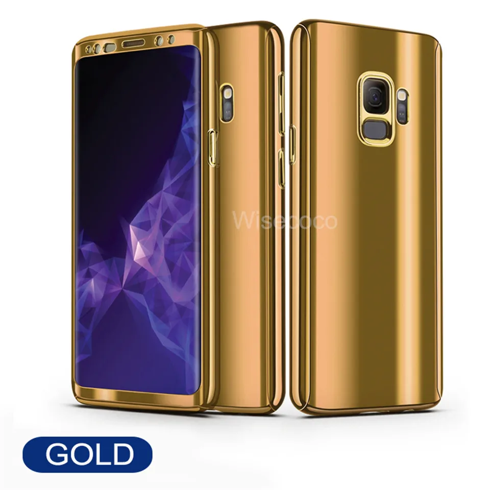 Жесткий чехол на 360 градусов из поликарбоната для samsung Galaxy S10 S9 S8 Plus S10E S7Edge с зеркальным покрытием для samsung A5 A7