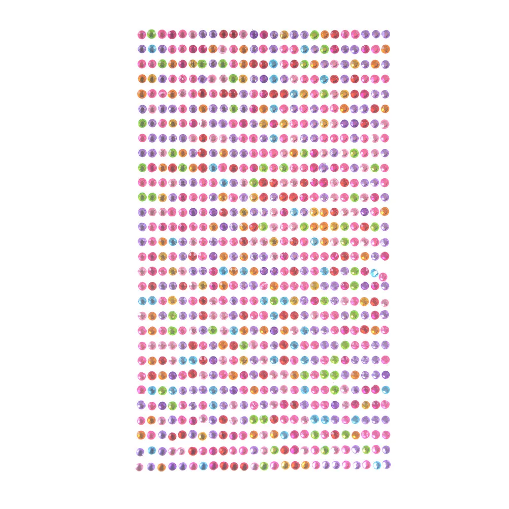 Multicolor Мобильная художественная Алмазная самоклеющаяся наклейка плоская акриловая сверлильная наклейка с кристаллами Стразы для украшения автомобиля - Цвет: Multicolor