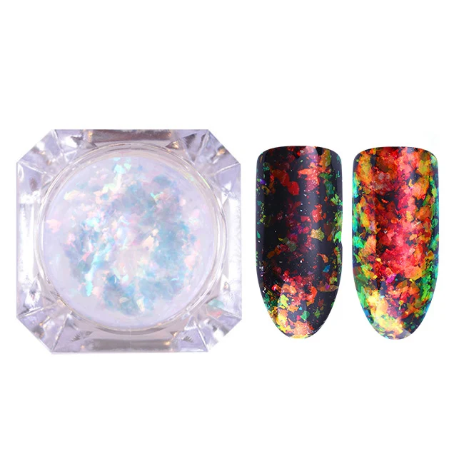 Color 21 BORN PRETTY AB цветные блестки для ногтей неровные звезды круглые переливающиеся блестки Порошковые украшения для ногтей хром - Цвет: Color 21