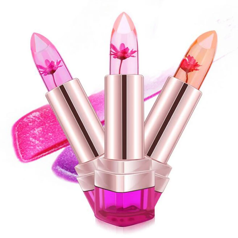 Желе Цветок губная помада блеск для губ прозрачный увлажняющий макияж