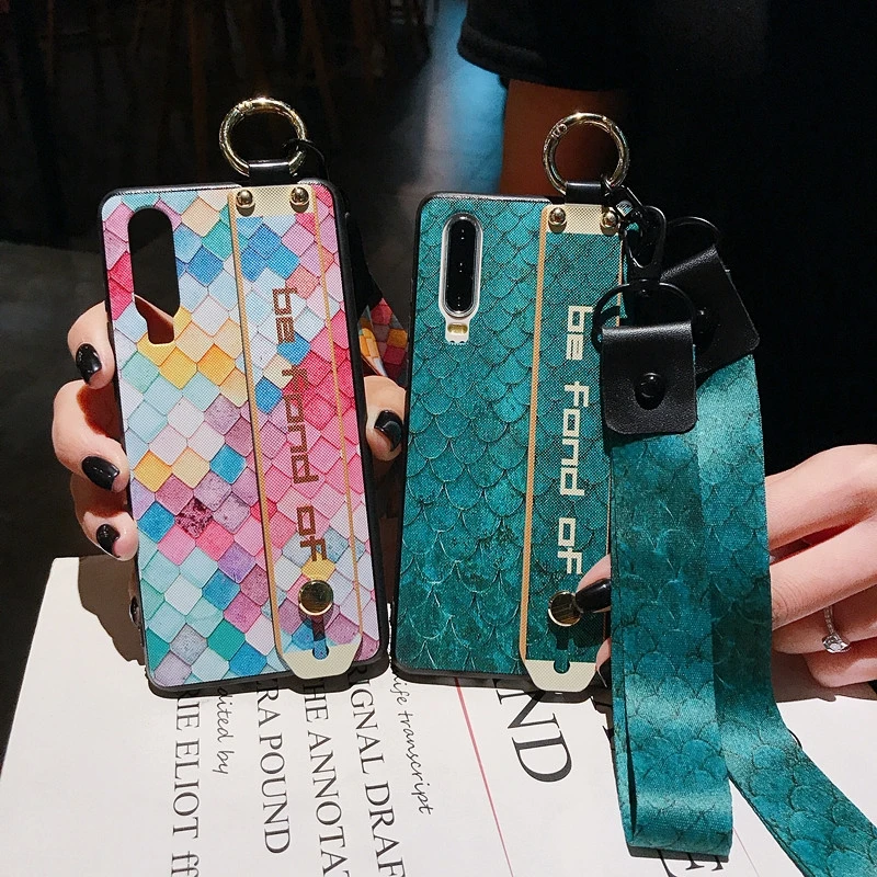 Ремешок на запястье Мягкий ТПУ чехол для телефона для huawei P30 Pro P20 Lite P Smart Plus mate 20 30 Pro чехол s шкала кольцо подставка держатель Крышка