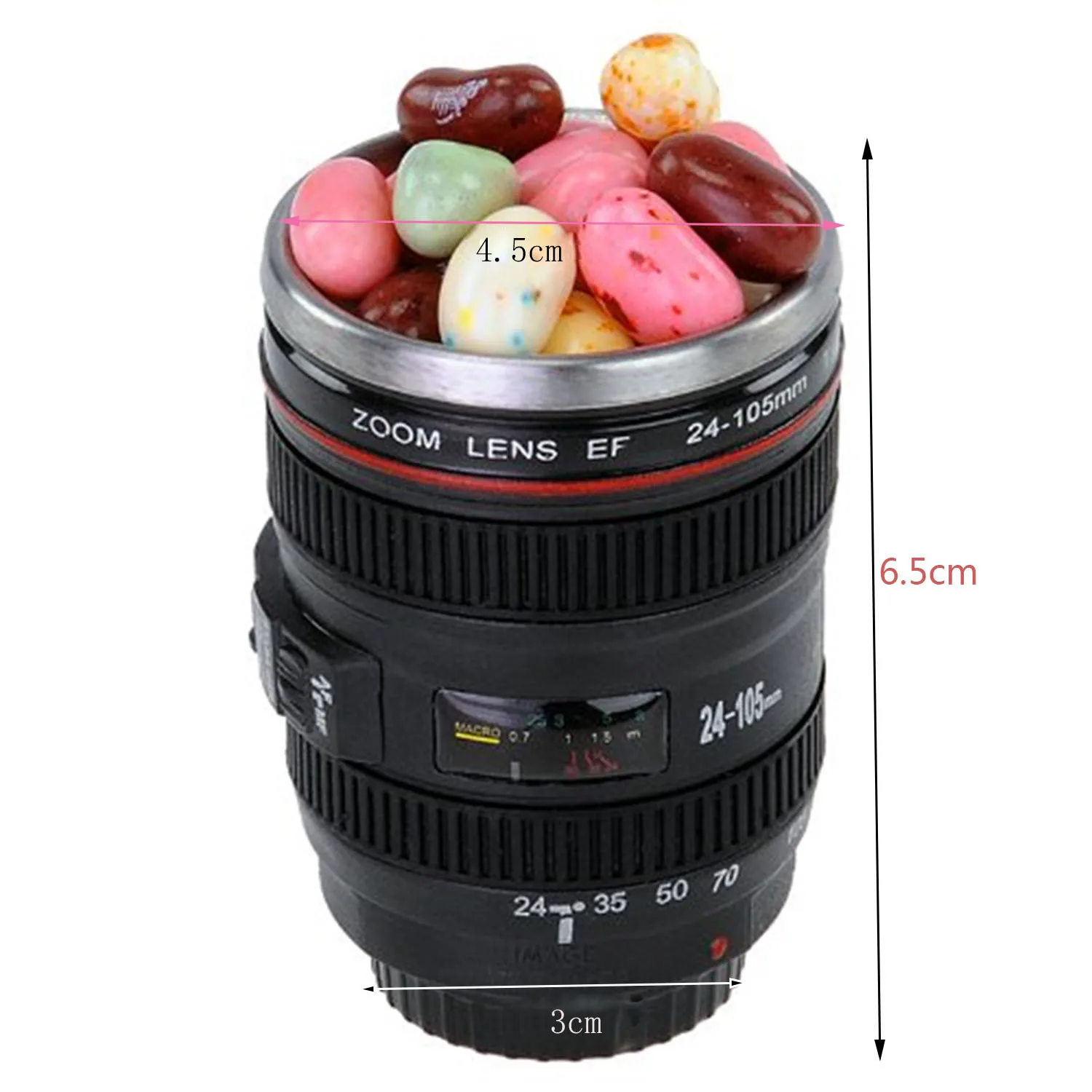 Behogar мини кружка линза от фотоаппарата чашка 24 105 мм 1:1 Кофе кофе Чай для