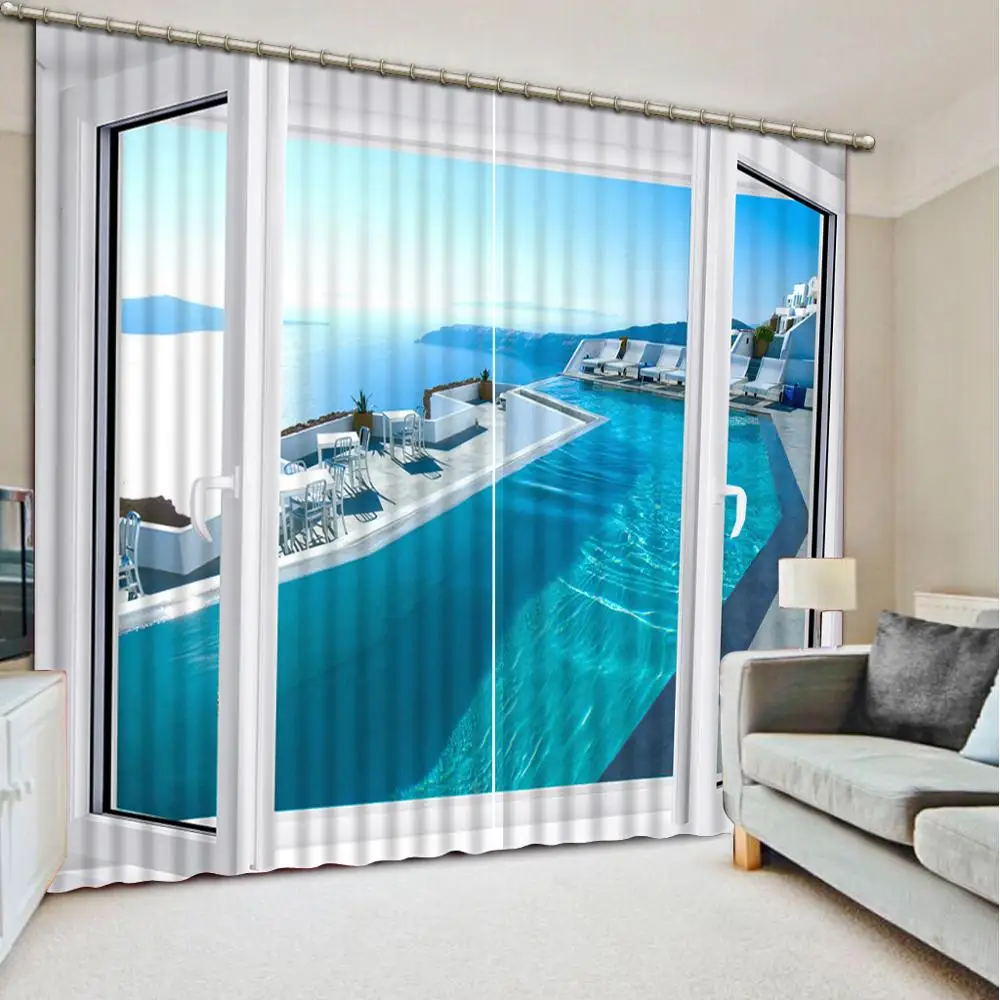 

curtains for living room Ship customize 3D curtains home windows photo stereoscopic 3d curtains