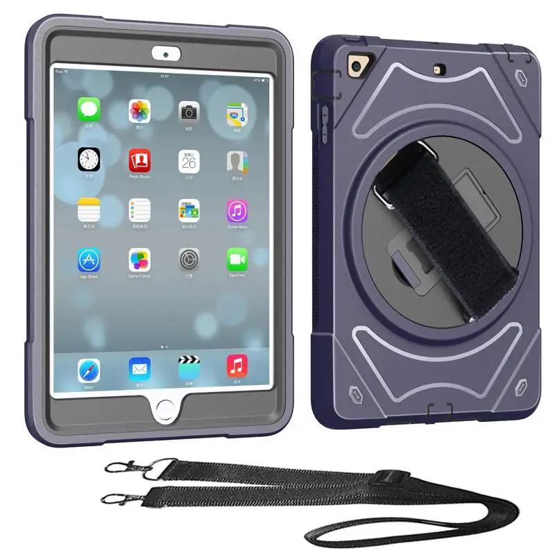 Dark Blue XSKEMP чехол для планшета на заднее сиденье автомобиля для iPad mini 4 7,9 A1538 A1550 держатель для подголовника сверхпрочный силиконовый+ PC детский чехол - Цвет: Dark Blue