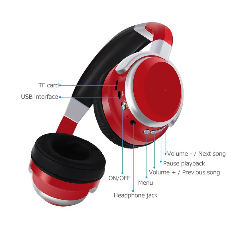 Беспроводные наушники Tourya B9 Bluetooth с глубокими басами регулируемая гарнитура