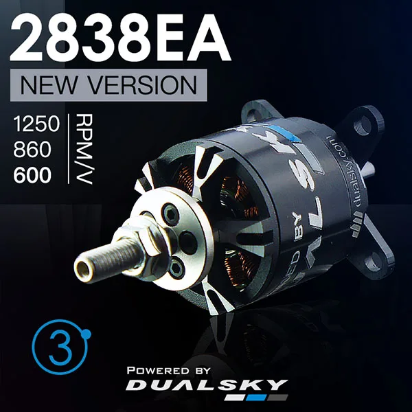 Новое поступление! DUALSKY XM2838EA 10 1250KV V3 Outrunner бесщеточный двигатель для
