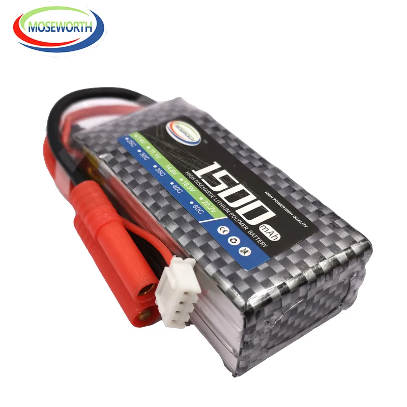 3S RC LiPo Батарея 11 1 V 1500 мА/ч 40C для радиоуправляемый самолет Квадрокоптер вертолет