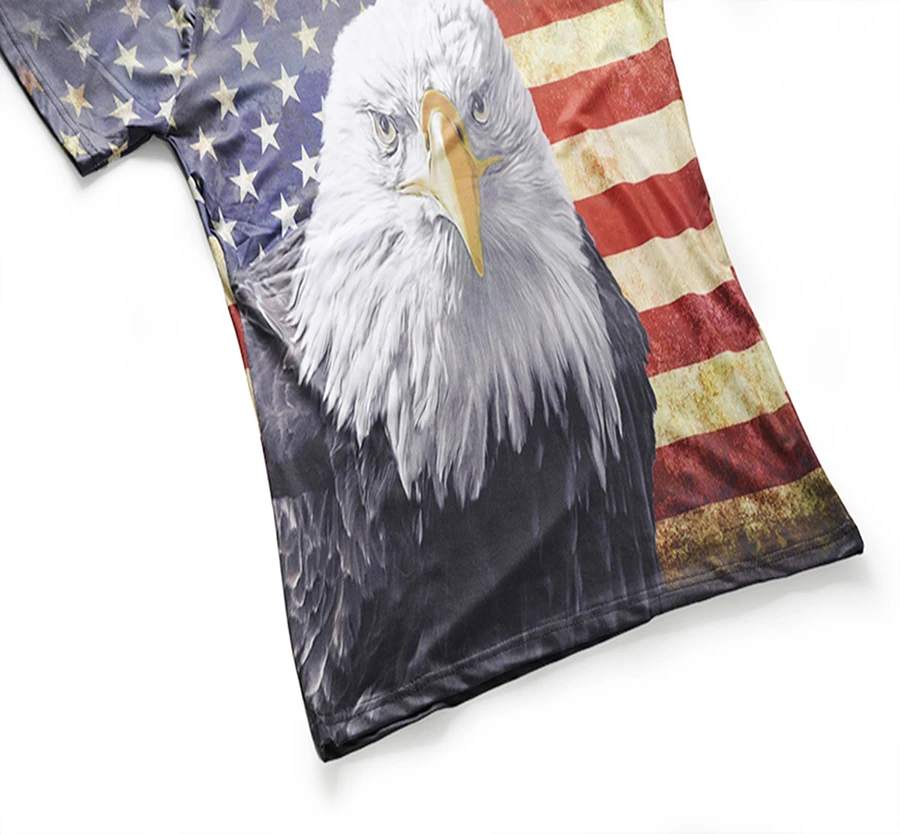 Fashion 3D T Shirt Hot 2018 New product Eagle Printed Cool Mens Short Sleeve Cotton Funny T-Shirt | Мужская одежда
