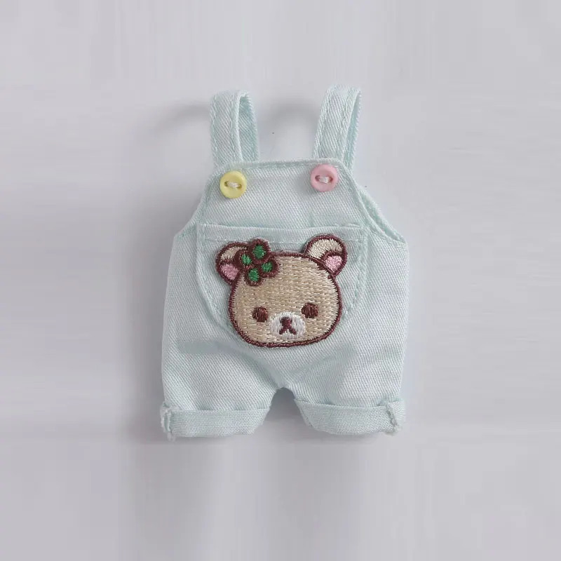 2 Милые подтяжки для куклы OB11 1/12 BJD, свободные штаны, аксессуары для куклы 11 см, Одежда для куклы, розовое, голубое, желтое платье - Цвет: 2